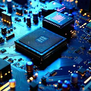 Close-up of electronic circuit