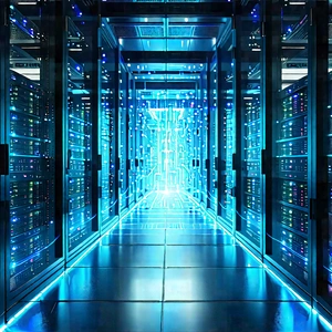 Server rack with holographic projection
