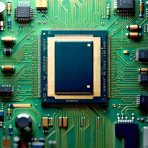 Close-up of microprocessor