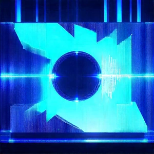 Quantum computer with blue light glow