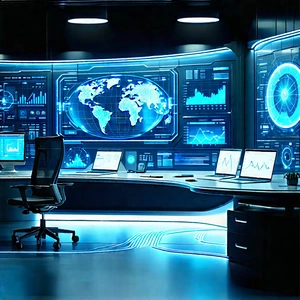 Financial technology in tech office