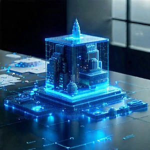 (digital:1.36) Transformation Visualization With Futuristic Cityscape
