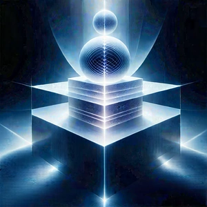 Quantum Computer With Laser Scanning With Blue White
