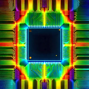 Close-up of microprocessor