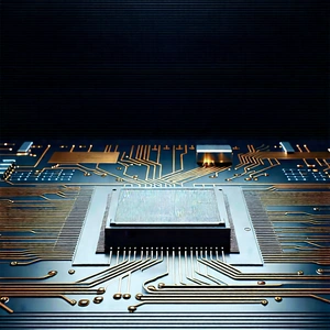 Close-up of microprocessor