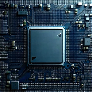 Close-up of microprocessor