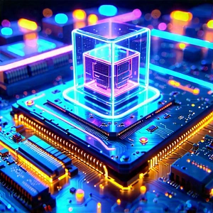 Quantum computer with neon accents
