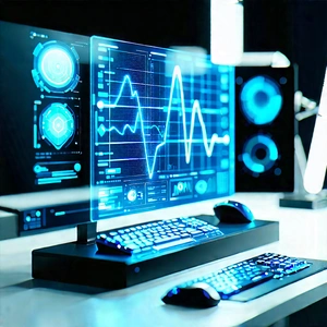 Healthcare Technology In Tech Office With Computer Desk