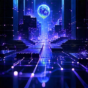 Blockchain Network Visualization With Image, There