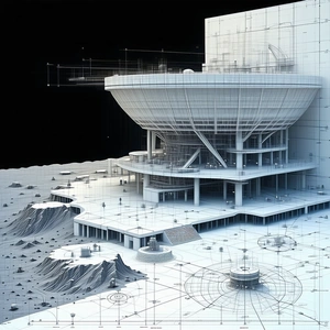 model large white building