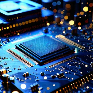 Close-up of microprocessor