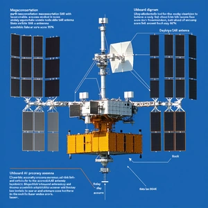 The Image Is A Diagram Of A Spacecraft, Showing Its Various Components And Their Functions
