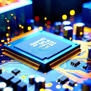 Close-up of electronic circuit