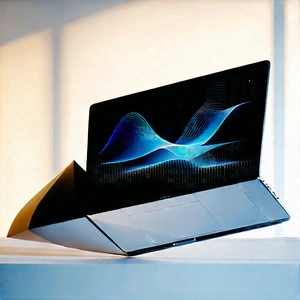 Laptop With Data Visualization With Laptop Computer