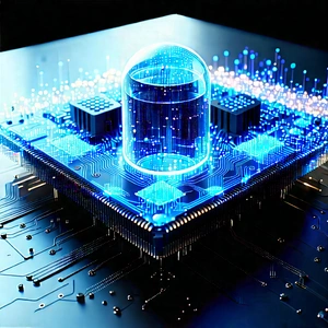 Quantum Computer With Digital Particles With Image