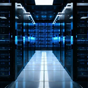 Futuristic Server Room With Image, There