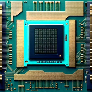 Close-up of microprocessor