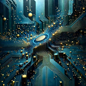Circuit board with digital particles