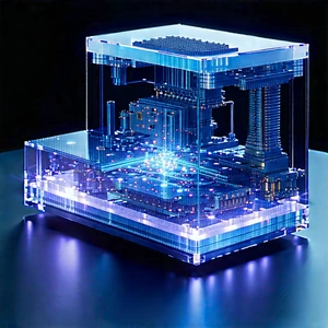 Quantum computer with laser scanning