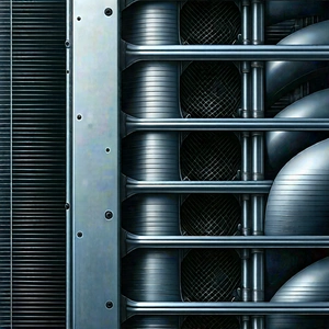 Close-up of cooling system