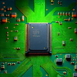 Close-up of microprocessor
