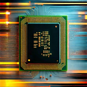 Close-up of microprocessor
