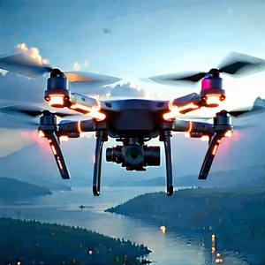 Drone with glowing screen