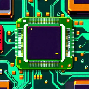 Close-up of microprocessor