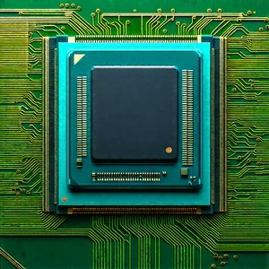 Close-up of microprocessor