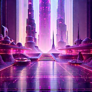 Futuristic innovation hub