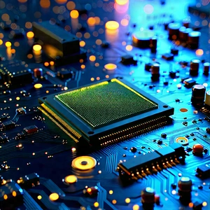 Close-up of electronic circuit