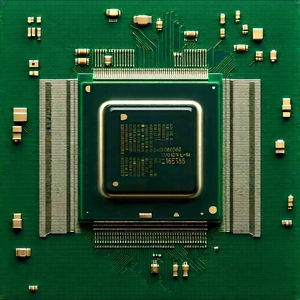 Close-up of microprocessor