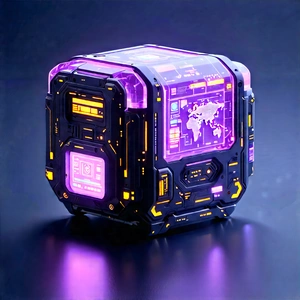 Innovative Communication Tool Design With Purple Yellow