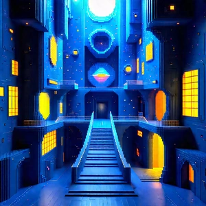 Futuristic Innovation Hub With Image, There