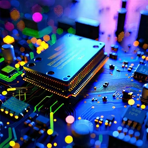 Close-up of electronic circuit