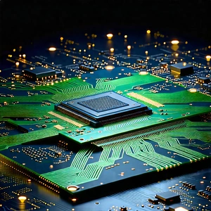 Close-up of microprocessor
