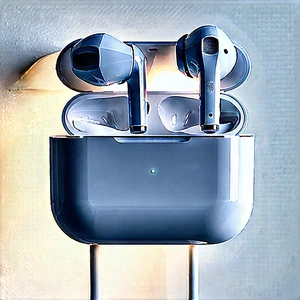 Wireless Earbuds With Digital Artwork With Pair Apple