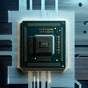 Close-up of microprocessor
