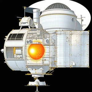 spacecraft shown drawing,