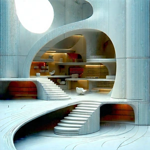 Futuristic digital workspace
