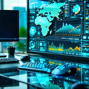 Financial technology in tech office