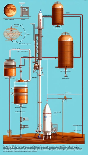 A Large Diagram Is Displayed On A Blue Background, Showing The Process Of A Rocket Being Built
