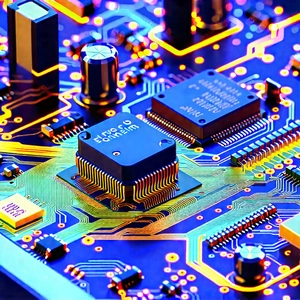 Close-up of electronic circuit