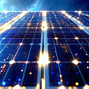 Solar Panel With Digital Particles With Solar Panel
