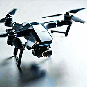 Drone With Digital Artwork With Black Drone