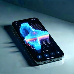 Smartphone With Data Visualization With Cell Phone