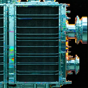 Close-up of cooling system