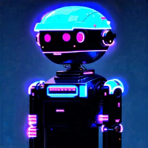 Robot with neon accents