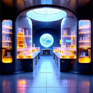 Futuristic Research Laboratory With Futuristic Laboratory