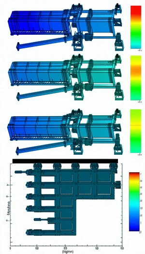 A Blue And White Model Of A Large Structure, Possibly A Bridge Or A Building